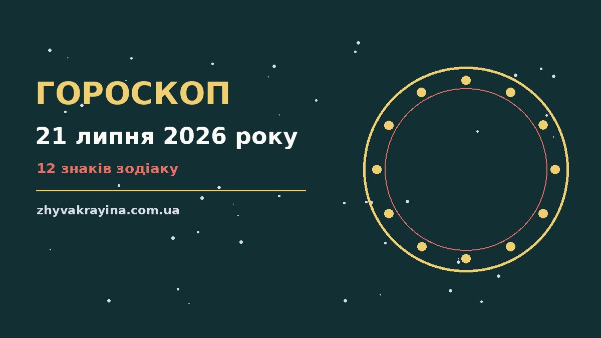 Щоденний гороскоп на 21 липня 2026 року для дванадцяти знаків зодіаку
