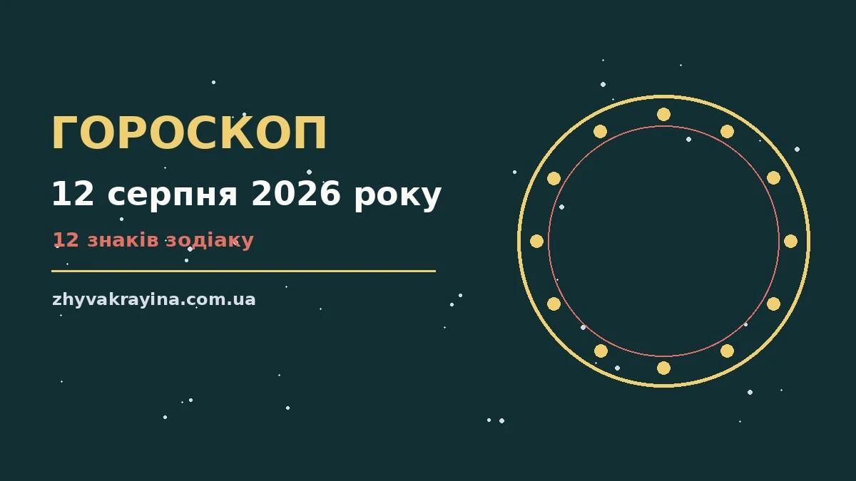 Зоряний гороскоп на середу 12 серпня 2026 року