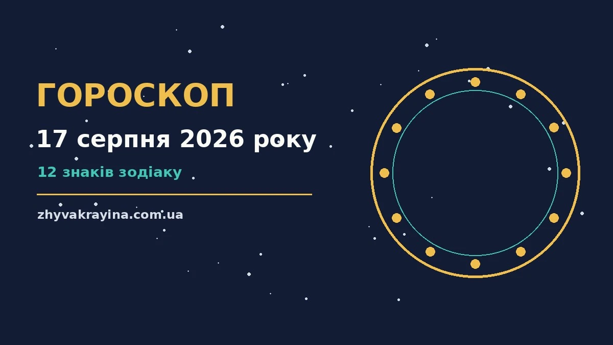 Щоденний гороскоп на 17 серпня 2026 року — орієнтири для дванадцяти знаків Зодіаку