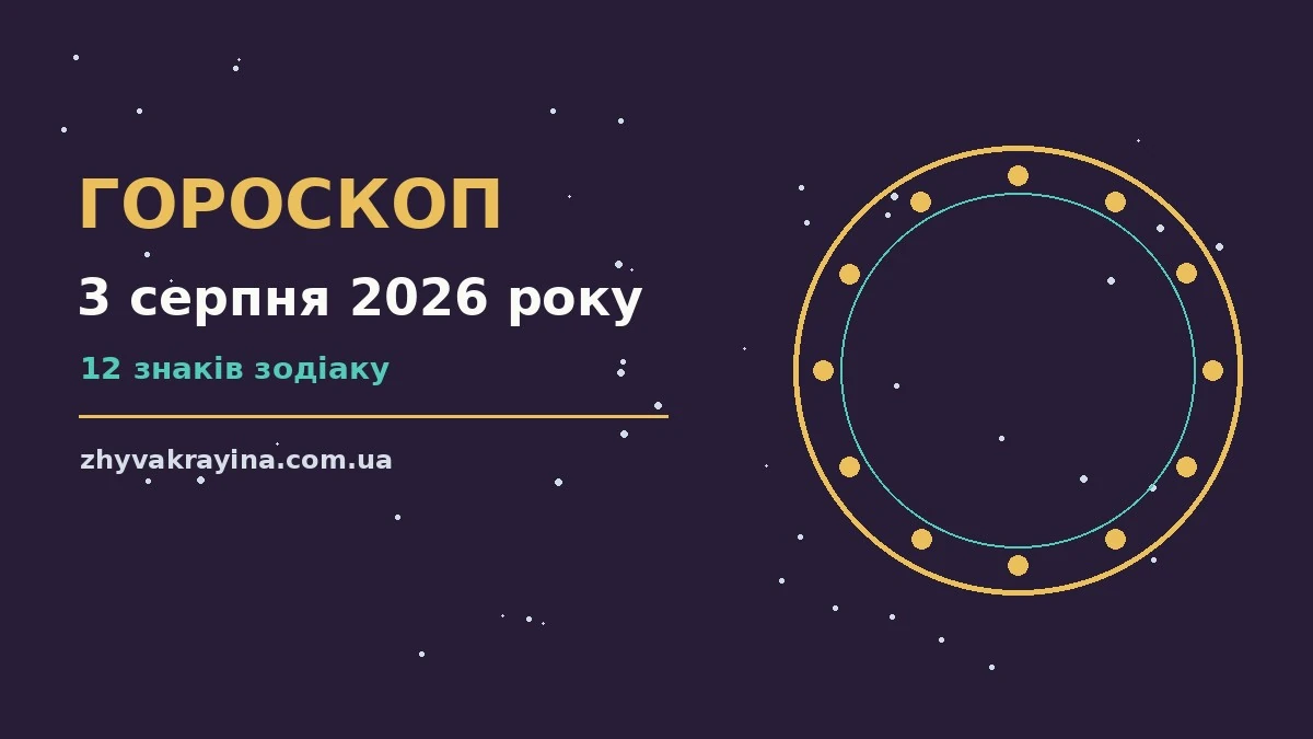 Астрологічний гороскоп на 3 серпня 2026 року: настрій понеділка, стосунки та особисті межі
