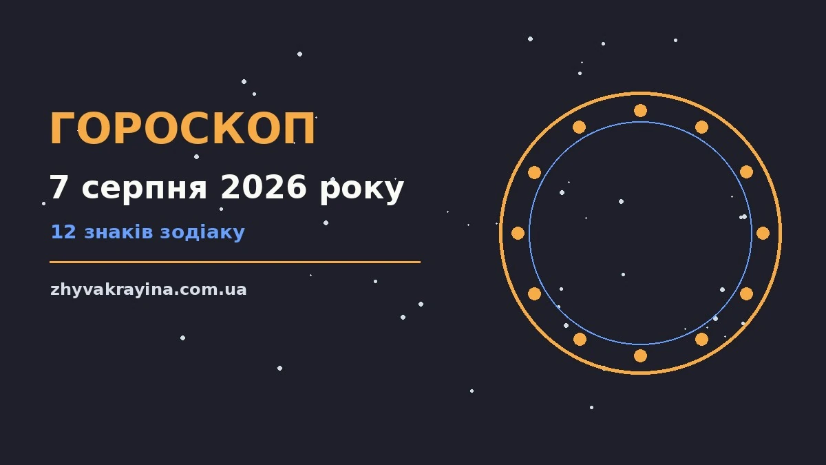 Астрологічний гороскоп на 7 серпня 2026 року для дванадцяти знаків Зодіаку