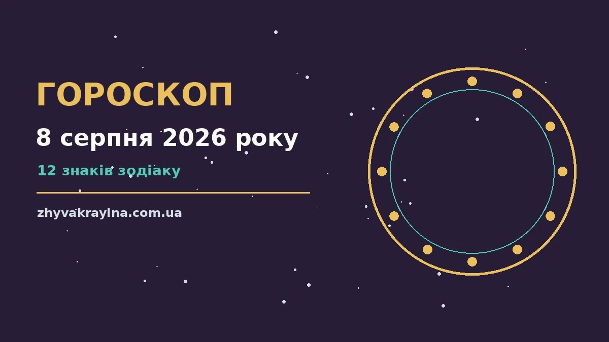 Астрологічний гороскоп на 8 серпня 2026 року: робота, фінанси та стосунки