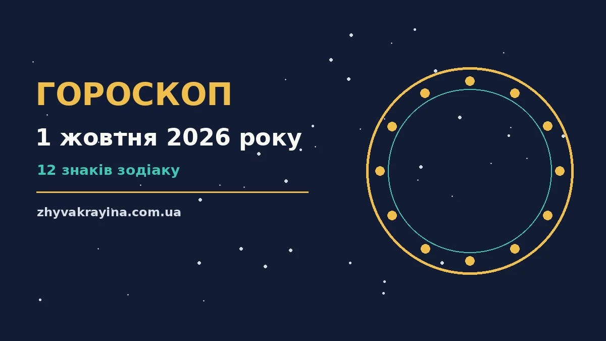 Гороскоп на 1 жовтня 2026 року: практичні орієнтири для кожного знака