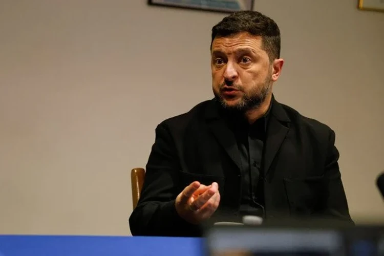 Президент України Володимир Зеленський під час інтерв'ю Пірсу Моргану
